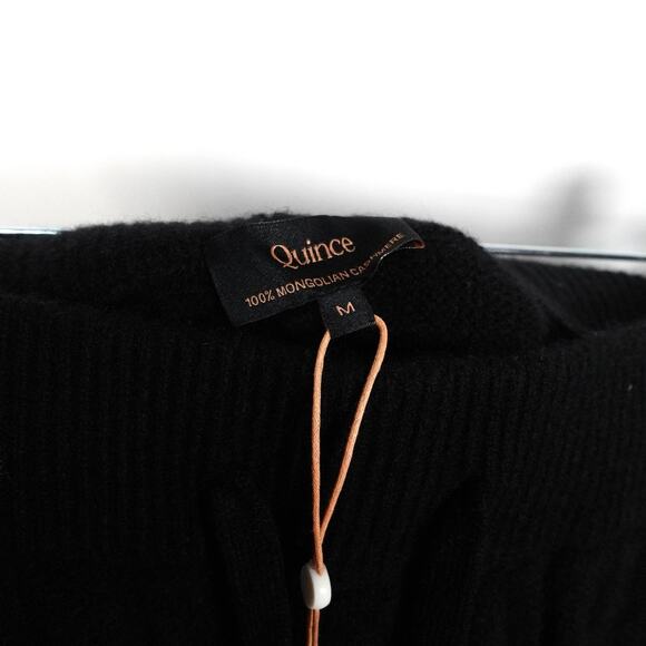 New Quince Men's Black Mongolian Cashmere Jogger Sweatpants Size Medium 1244 - Picture 8 of 14